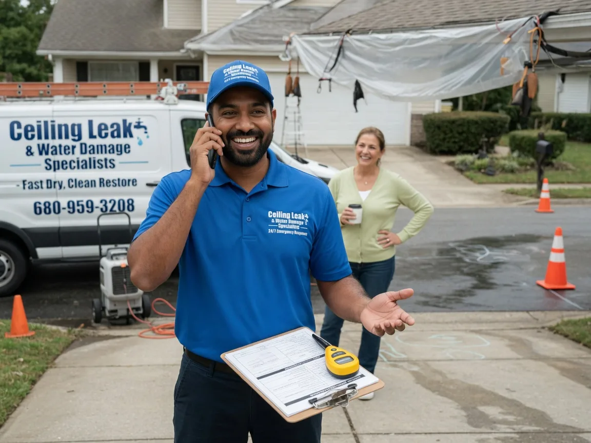 Ceiling Leak Cleanup Tilleda, WI FAQs